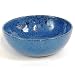EXP Handmade Beguiling Blue Large Decorative Ceramic Bowl With Black Speckles