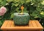 Bird Brain AGNI Firepot-Floral Medium, Turquoise