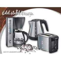 K�chen-Set Wasserkocher + Kaffeemaschine + Toaster Swarovski Elements