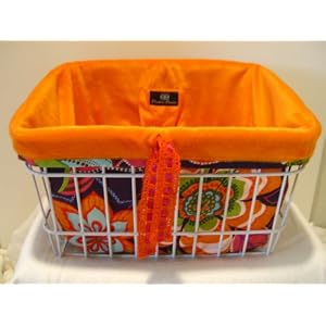 Couture Cruiser Bike Basket Liner Tote Bag (style: Poppy Pilar)