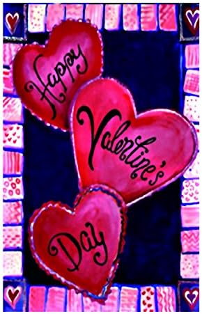 Happy Valentine'S Day Garden Flagdecorative flags initial flags party flags 28 x 40 Inch Double Sided banner home flags Print flags