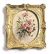 Floating Roses - Gold Frame Magnet with pop-out easel (2-3/4" x 2-1/2")