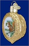 Old World Christmas Ornament Inside Art Chipmunk