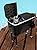 HIO 80 Qt Outdoor Patio Cooler Table On Wheels, Rolling Cooler, Black