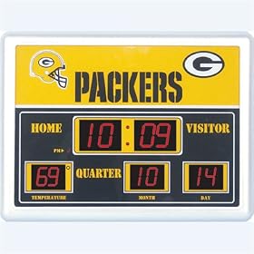 NFL Scoreboard Clock Green Bay Packers by Team Sports America
