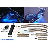 10pc Blue LED Flexible Motorcycle Light Kit by LedGlow