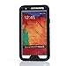 For Samsung Galaxy Note 3 Case,Fivers(TM) Heavy Duty 3 in 1 Case Dustproof Shakeproof Waterproof Built-in Screen Protector with Pure Colour Desig Phone Cases for Samsung Note 3 (Black)