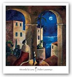 Mirando la Luna by Didier Lourenco 12"x12" Art Print Poster