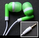 Electronics : Free Postage: Green Inear sound isolation headphones for all Mp3 players