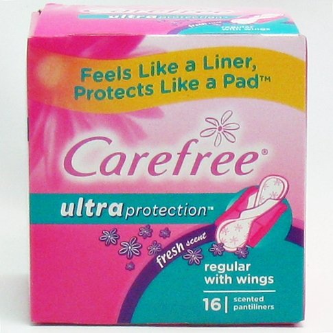 Carefree Ultra-protection Regular Pantiliners with Wings 16-ct (Pack of 12) On Sale