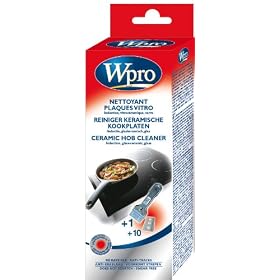 Wpro Ceramic Hob Cleaner Kit with Cream Cleaner, Scraper and 10 Blades
