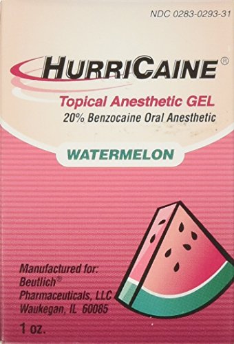 Beutlich LP Pharmaceuticals Hurricaine Topical Anesthetic Gel, Watermelon, 1 Ounce