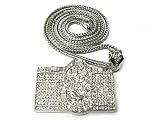 51xAxTl2h0L. SL160  Gucci Mane Waka Brick Squad Camera Pendant Chain Silver