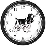 English Springer Spaniel Dog Wall Clock by WatchBuddy Timepieces (Black Frame)