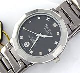 NEW PHILIP PERSIO MENS DIAMOND CUT WATCH WITH DATE