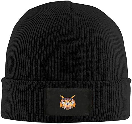 Unisex LunaCpt Three Dimensional Cool Owl Animals Gift Lightweight Beanies Hat Black One Size