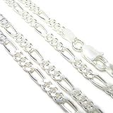 シルバー925(純銀)フィガロ２面カットチェーン50cmの画像