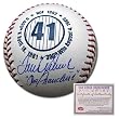 Tom Seaver New York Mets MLB Hand Signed Rawlings Special #41 Stat Logo Baseball with The Franchise