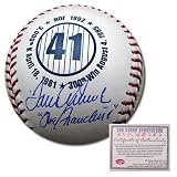 Tom Seaver New York Mets MLB Hand Signed Rawlings Special #41 Stat Logo Baseball with The Franchise