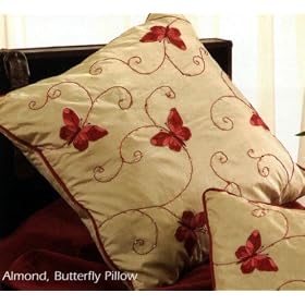 Almond Butterfly Quilted Decorative Pillow by Donna Sharp Model 40003 Sells in upscale stores for $44.99