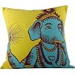 Yellow Ganesh Pillow Cover