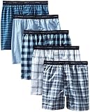 Hanes Men's 5-Pack Tagless, Tartan Boxer with Exposed Waistband, Assorted, Medium