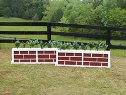 2 Panel Brick/Stone Brush Box Horse Jumps Set/2 10ft