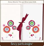 Fancy Pants Designs 12x12 D-Ring Scrapbook Photo Album PINK WHITE GATED FOLD
