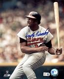 Frank Robinson Swinging Autographed Photograph, 8 x 10