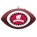 WISCONSIN BADGERS Mini-Replica NCAA Football CHRISTMAS ORNAMENT (Star Design)