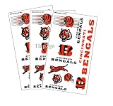 Cincinnati Bengals Temporary Body Tattoos 3 Pack