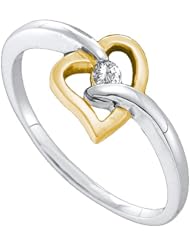 0.05CT DIAMOND HEART RING