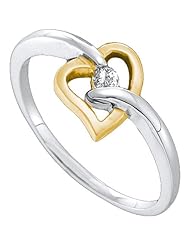 0.05CT DIAMOND HEART RING
