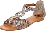 BC Footwear Womens Peek Metallic T-Strap Sandal Sandals