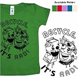 Recycle. It's Rad! Organic cotton infant Lap tee shirt. Made in USA.