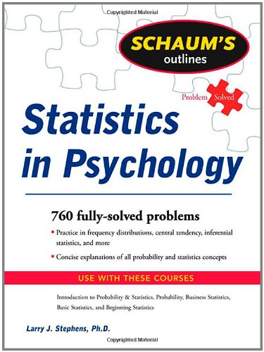 Schaum's Outline of Statistics in Psychology (Schaum's Outline Series)