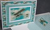 Personalised Greeting Card High Quality  - Vintage  - Aeroplane
