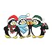 ID 8099 Penguin Carolers Patch Christmas Winter Embroidered Iron On Applique
