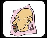 Decorated Mouse Pad with man, symbol, Lenin, sign, bald, Asia, sickle, hammer, Russia, Soviet, communist, flag