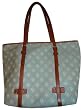Women's Dooney & Bourke Purse Handbag Shopper Tote with Flap Wristlet Aqua/Beige/Orange