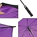 Atree Auto Open Straight Umbrella 52inch Dual Layer Windproof Big Outdoor Golf Umbrella with 8 Ribs,Durable and Strong Enough,Carrying Bag included(Black/Purple)