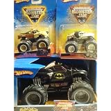 Hot Wheels Monster Jam Detailed Diecast Batman 1 24 With Taz and Dalmation Mutt 1 64 {3...