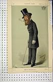 1870 VANITY FAIR CARTOON MEN DAY SMOKING HAT APE PRINT