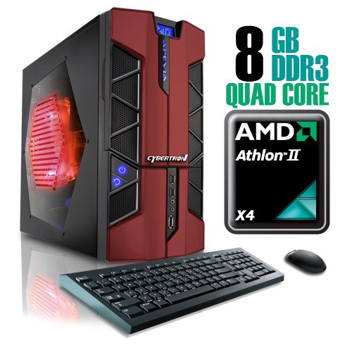 CybertronPC X-PLORER2 4210ABRS, AMD Athlon II Gaming PC, W7 Professional, Black/Red