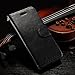 Joopapa Pu Leather Magnet Wallet Flip Case with Built-in Credit Card/ID Card Slots for iPhone 6, 6s 4.7 Inch, Black
