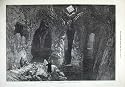 1872 Jerusalem Rock-Cut Cistern Solomon'S Temple Cave