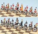 Napoleon War Theme Chessmen With Chess Board