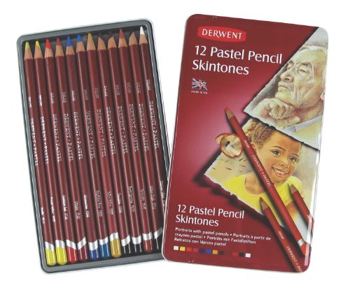 Derwent Pastel Pencil Skintones Tin (Pack of 12)