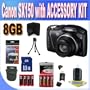Canon PowerShot SX150 IS 14.1 MP Digital Camera with 12x Wide-Angle Optical Image Stabilized Zoom with 3.0-Inch LCD (Black) W/8GB SDHC Memory + Memory Card Wallet + 2 Sets of Rechargeable Batteries + Charger + SDHC Card Reader + LCD Screen Protectors + Case + Accessory Saver Bundle!