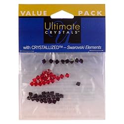 Swarovski Bicone Mix Reds, 4mm, 48pc Pkg (Pack of 1)